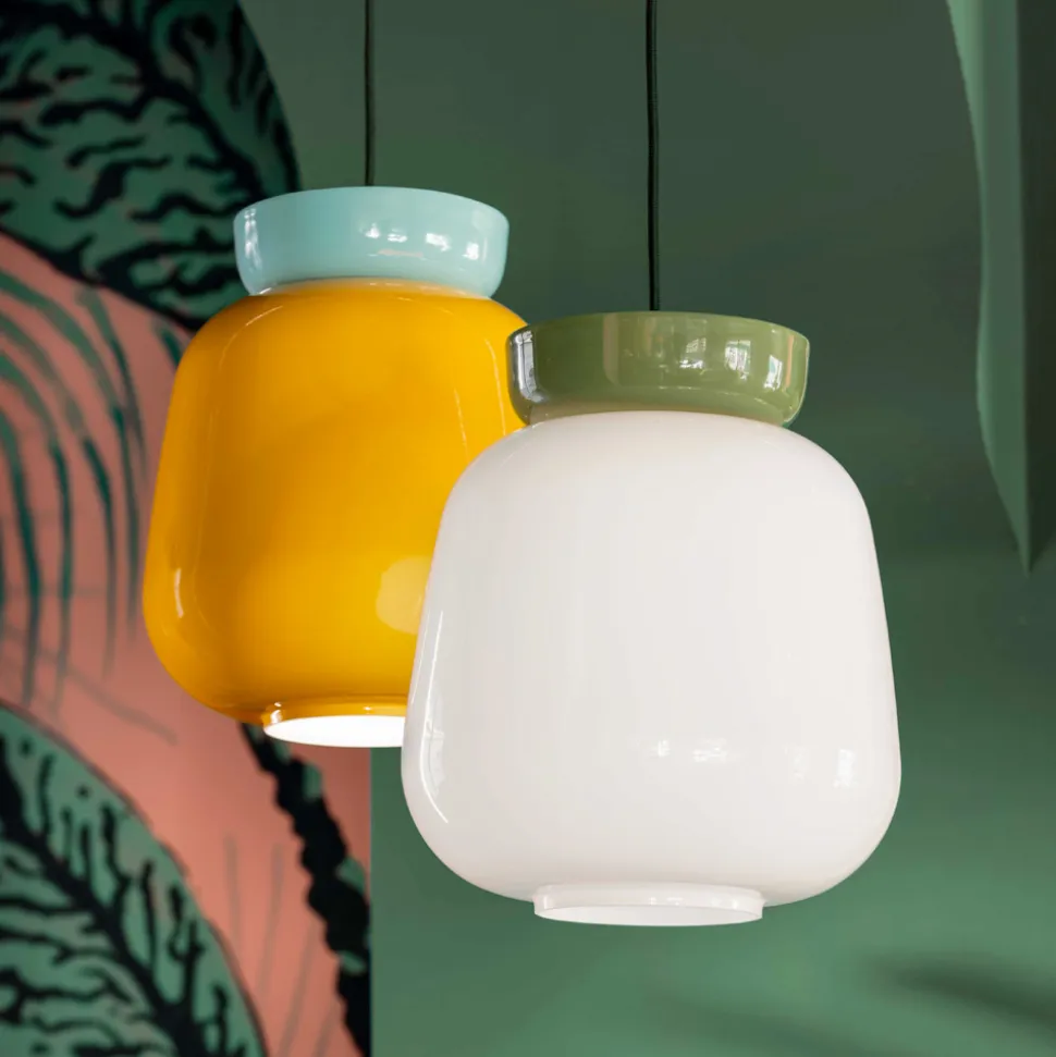Lampada a Sospensione in Ceramica e Vetro Made in Italy - Corcovado