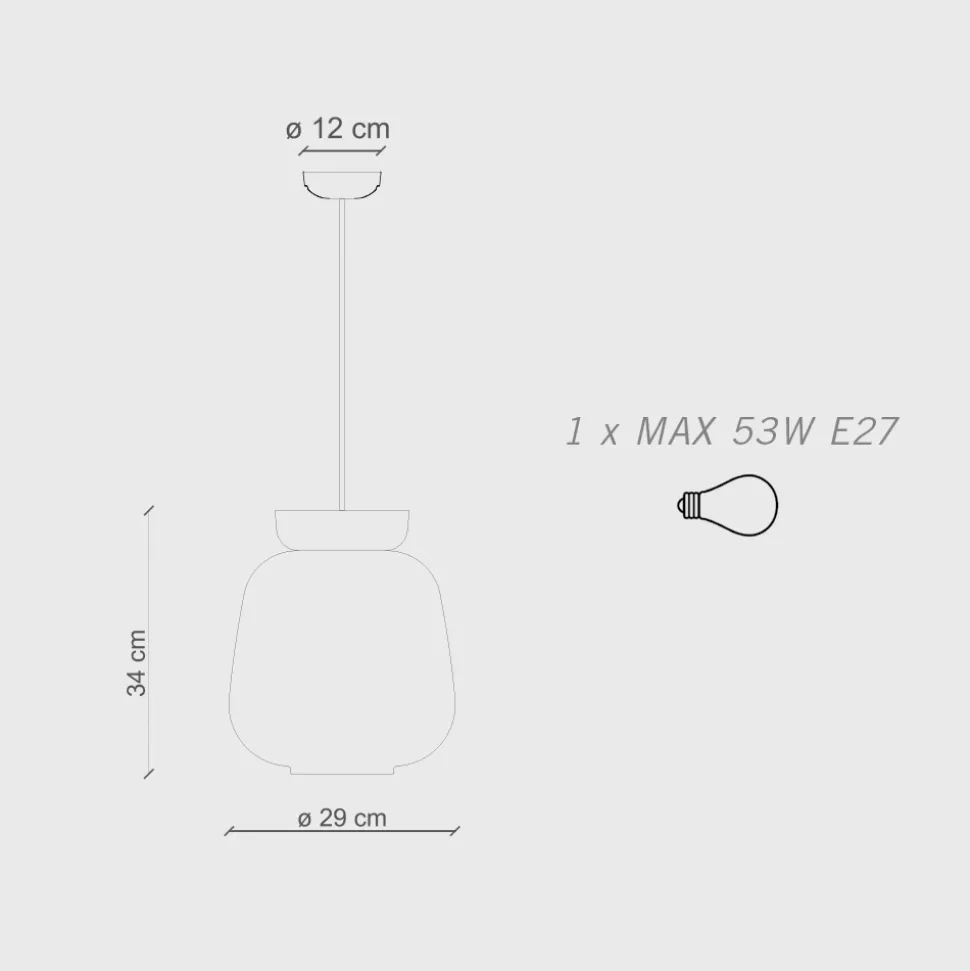 Lampada a Sospensione in Ceramica e Vetro Made in Italy - Corcovado