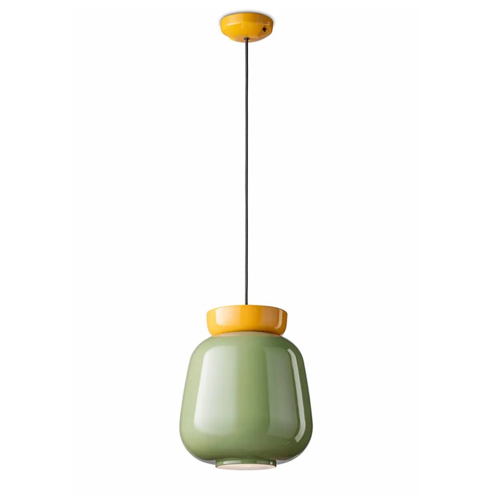 Lampada a Sospensione in Ceramica e Vetro Made in Italy - Corcovado