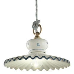 Lampada a Sospensione in Ceramica Artigianale Decorata a Mano - Roma