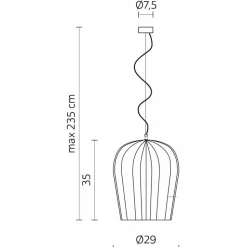 Lampada a Sospensione in Ceramica Bianca Lucida Design in 4 Forme - Oasi