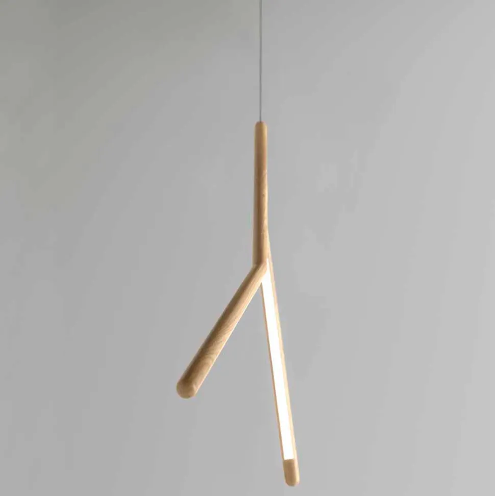 Lampada a Sospensione in Legno Massello in Diverse Finiture Made in Italy - Orlov