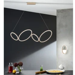 Lampada a Sospensione in Metallo Finitura Oro con LED Dimmerabile - Raiss