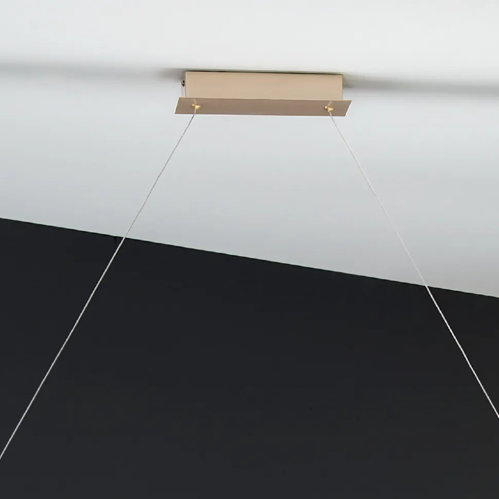 Lampada a Sospensione in Metallo Finitura Oro con LED Dimmerabile - Raiss
