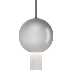 Lampada a Sospensione in Metallo con Cilindri in Vetro Canneté - Oris