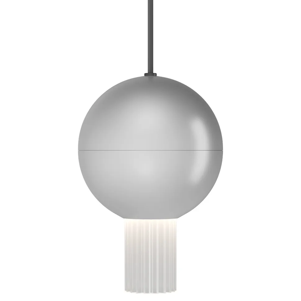 Lampada a Sospensione in Metallo con Cilindri in Vetro Canneté - Oris