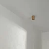 Lampada a Sospensione in Metallo Verniciato Oro con Cavetti Regolabili - Arancio