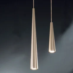 Lampada a Sospensione in Metallo Bianco, Nero o Oro 2 Misure - Girotondo