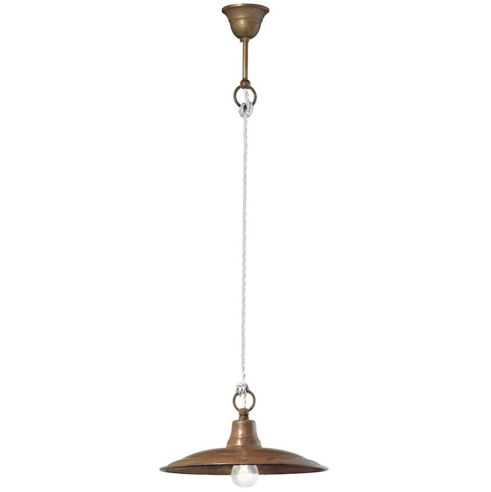 Lampada a Sospensione in Ottone e Rame Made in Italy - Chiocciola