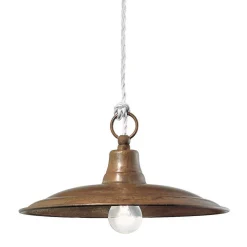 Lampada a Sospensione in Ottone e Rame Made in Italy - Chiocciola