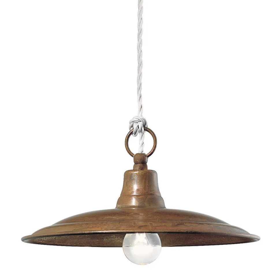 Lampada a Sospensione in Ottone e Rame Made in Italy - Chiocciola