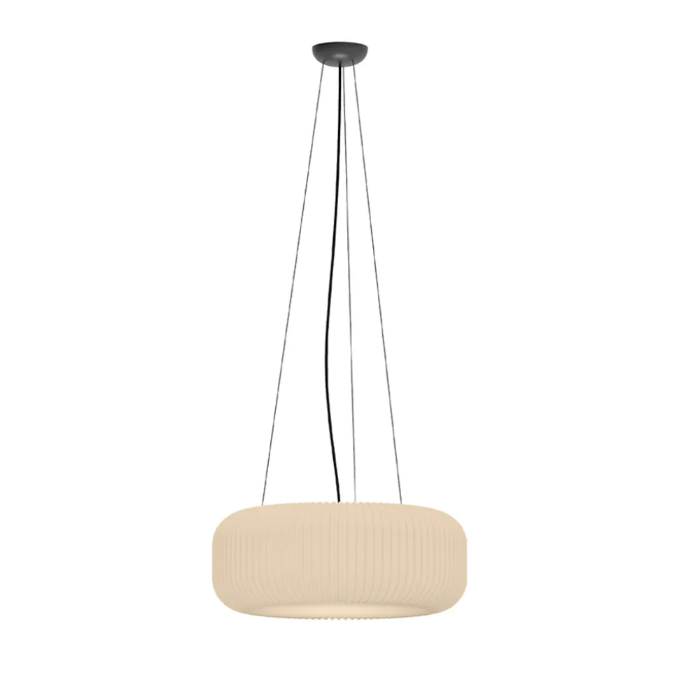 Lampada a Sospensione in Polietilene Color Alabastro Made in Italy - Disco