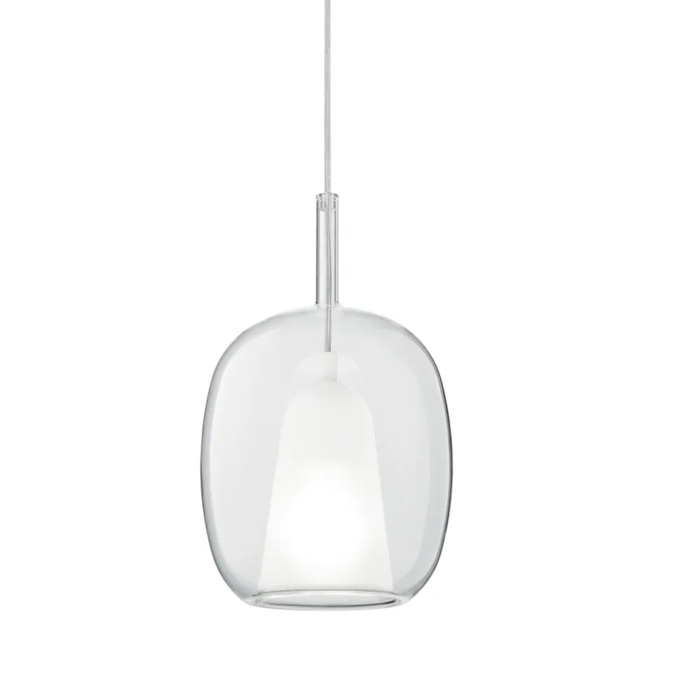 Lampada a Sospensione in Vetro Satinato e Colorato Made in Italy - Trilly
