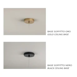 Lampada a Sospensione in Vetro Satinato e Colorato Made in Italy - Trilly