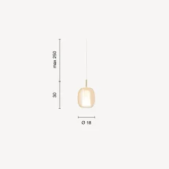 Lampada a Sospensione in Vetro Satinato e Colorato Made in Italy - Trilly