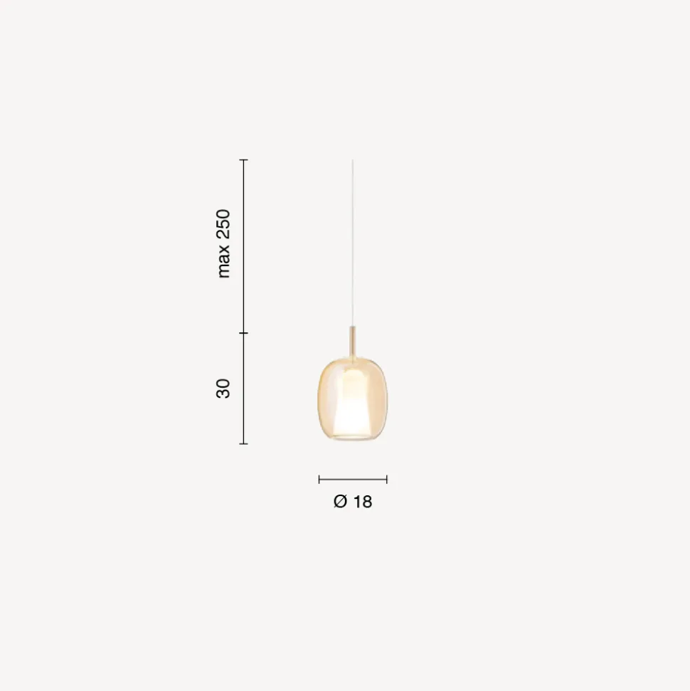 Lampada a Sospensione in Vetro Satinato e Colorato Made in Italy - Trilly