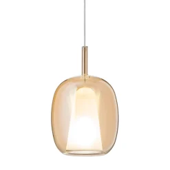 Lampada a Sospensione in Vetro Satinato e Colorato Made in Italy - Trilly