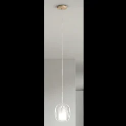 Lampada a Sospensione in Vetro Satinato e Colorato Made in Italy - Trilly