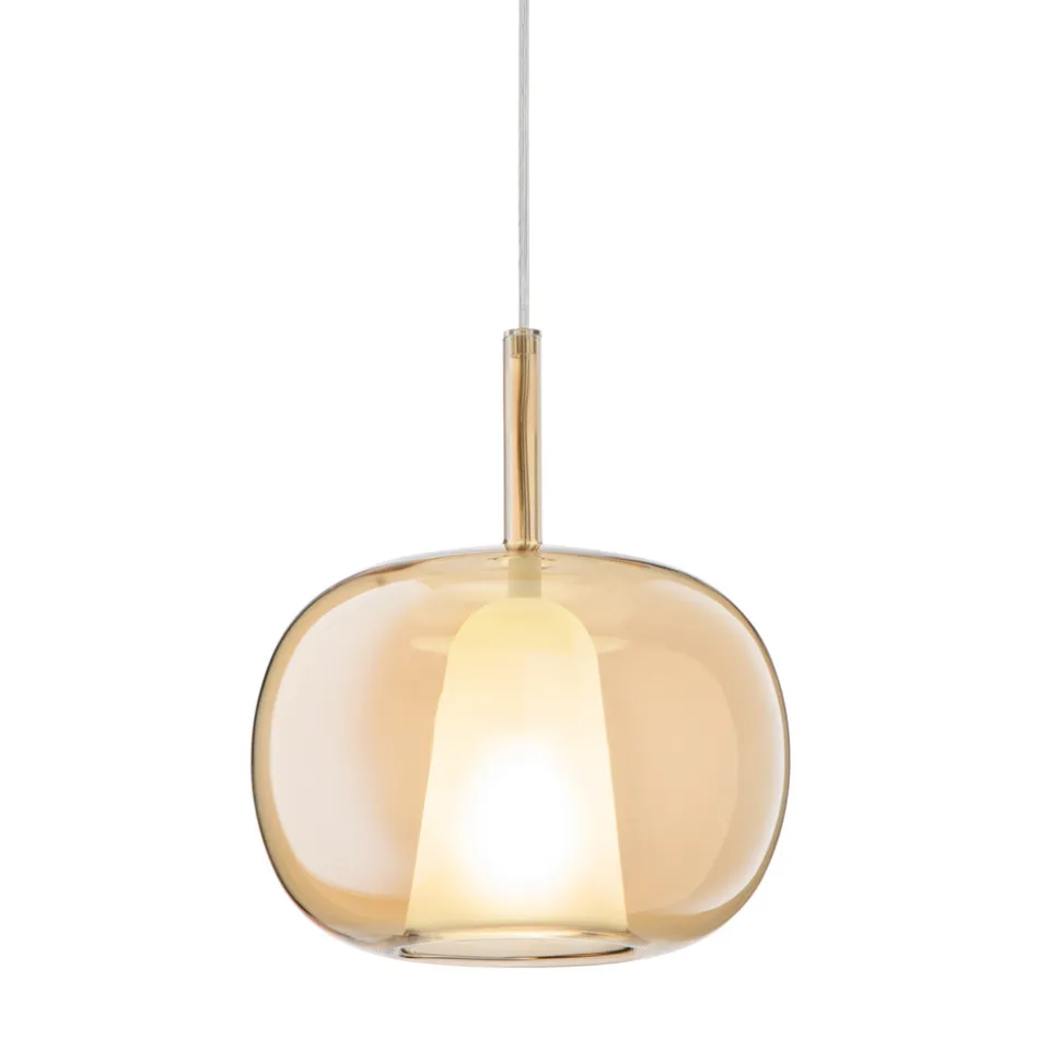 Lampada a Sospensione in Vetro Soffiato a Doppio Strato Made in Italy - Trilly