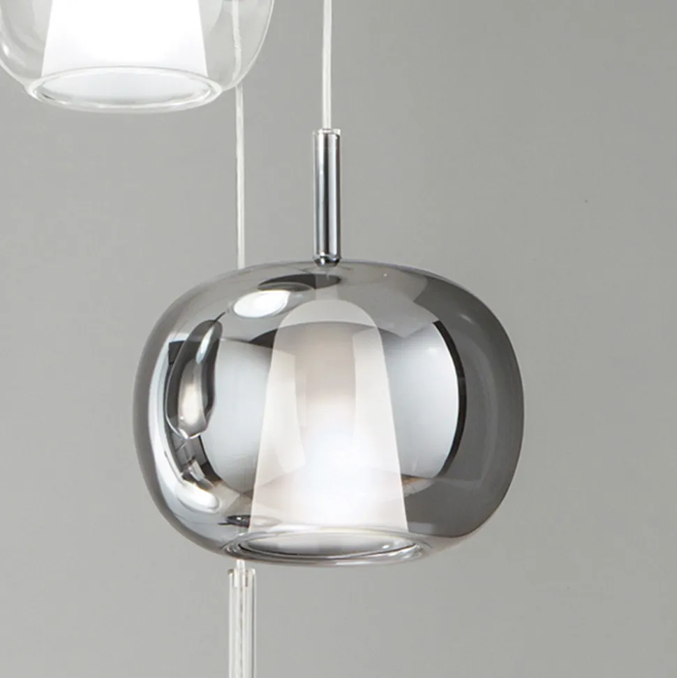Lampada a Sospensione in Vetro Soffiato a Doppio Strato Made in Italy - Trilly
