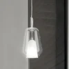 Lampada a Sospensione in Vetro e Filo Trasparente Made in Italy - Trilly