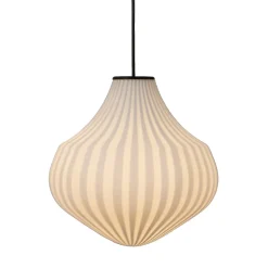 Lampada a Sospensione in Vetro Bianco in Filigrana Design a Punta - Caravan