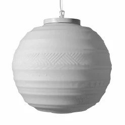 Lampada a Sospensione in Vetro Satinato Bianco in 2 Dimensioni di Design - Morse