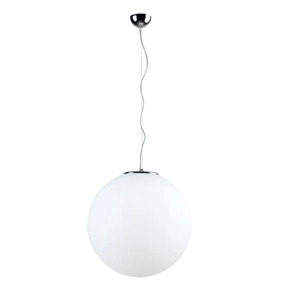 Lampada a Sospensione in Vetro Veneziano Bianco Soffiato a Mano - Luna