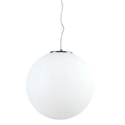 Lampada a Sospensione in Vetro Veneziano Bianco Soffiato a Mano - Luna