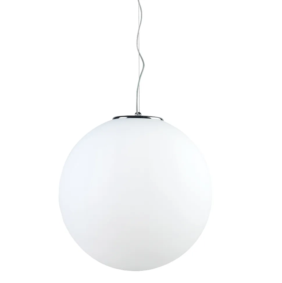 Lampada a Sospensione in Vetro Veneziano Bianco Soffiato a Mano - Luna
