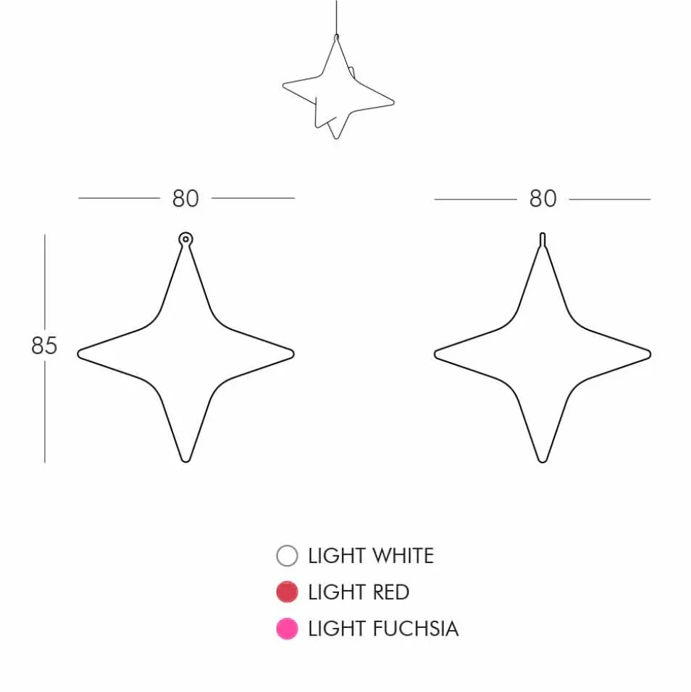 Lampada a Sospensione LED a Forma di Stella da Interno Design di Slide - Sirio