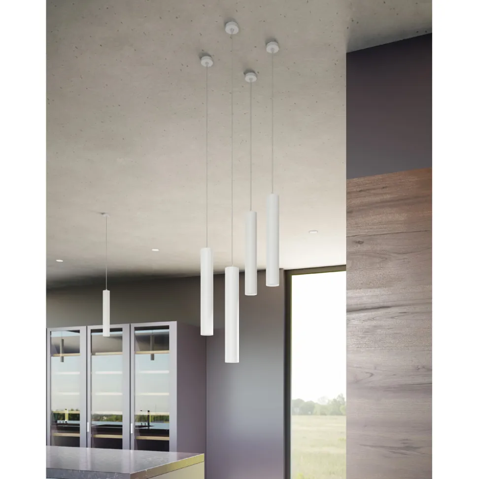 Lampada a Sospensione Led Decorativa in Alluminio Bianco o Nero - Rebolla