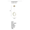 Lampada a Sospensione LED Grande o Piccola in Metallo Oro di Design - Point
