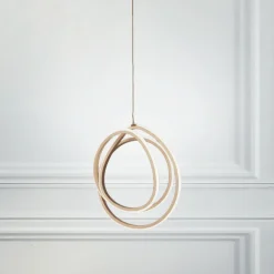 Lampada a Sospensione LED Grande o Piccola in Metallo Oro di Design - Point
