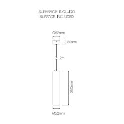 Lampada a Sospensione Led 7W in Alluminio Bianco o Nero Opaco - Rebolla