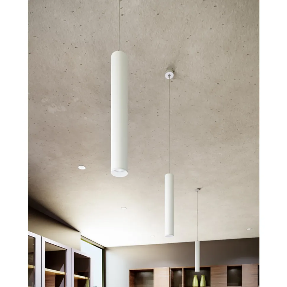 Lampada a Sospensione Led 7W in Alluminio Bianco o Nero Opaco - Rebolla