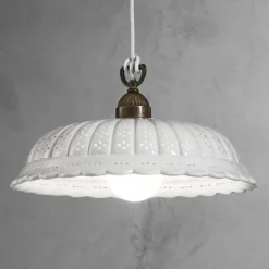 Lampada a sospensione liberty in ceramica Ø42 Anita Il Fanale