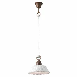 Lampada a sospensione liberty in ceramica Ø22 Anita Il Fanale, made in Italy