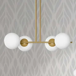 Lampada a Sospensione Moderna in Metallo e Vetro Bianco Made in Italy - Carima