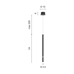 Lampada a Sospensione Moderna con Luce LED in Metallo Verniciato - Larice