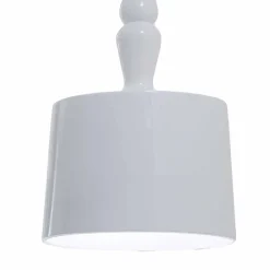 Lampada a Sospensione Paralume Corto in Ceramica Bianca Lucida Design - Cadabra