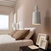 Lampada a Sospensione Paralume in Ceramica Bianco Lucido di Design - Cadabra