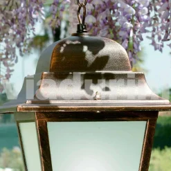 Lampada a sospensione per esterno in alluminio made in Italy, Aquilina