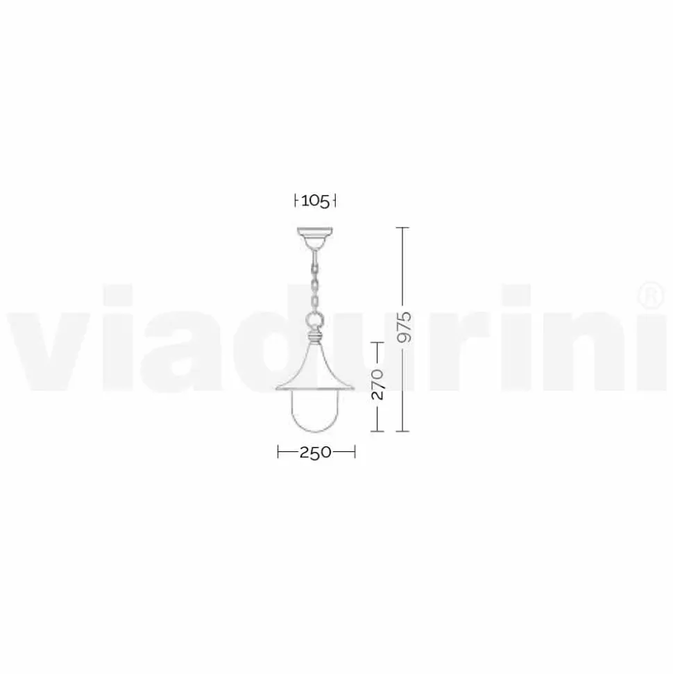 Lampada a sospensione per esterno in alluminio fatto in Italia, Anusca