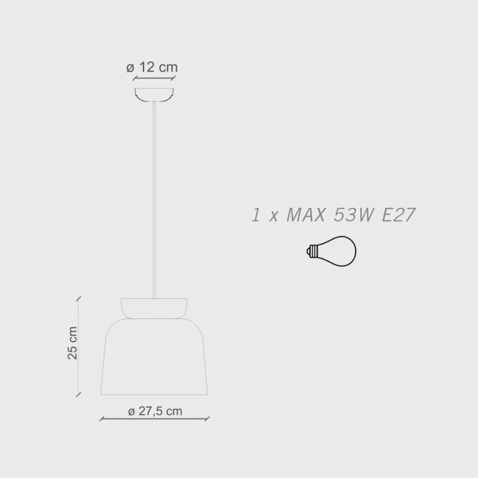 Lampada a Sospensione Realizzata in Ceramica Colorata Made in Italy - Corcovado