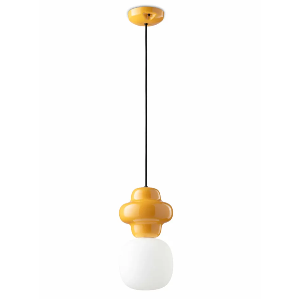 Lampada a Sospensione Realizzata in Ceramica e Vetro Made in Italy - Copacabana