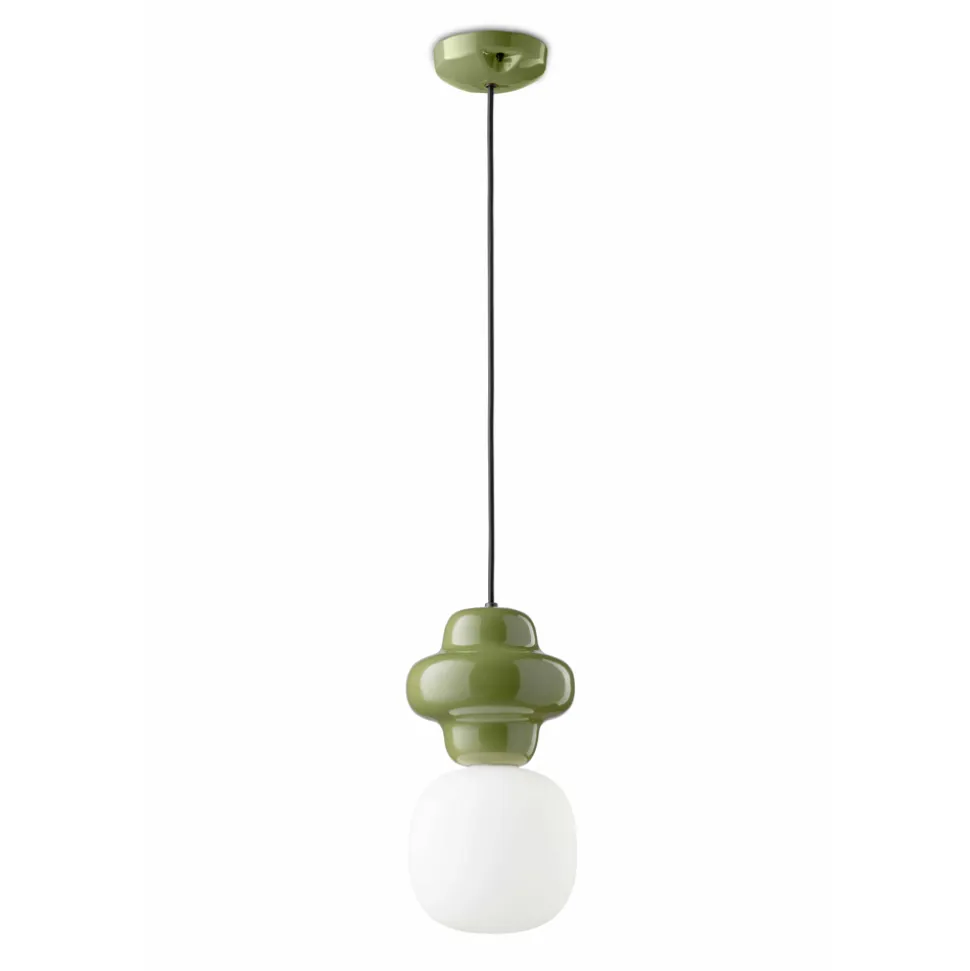 Lampada a Sospensione Realizzata in Ceramica e Vetro Made in Italy - Copacabana