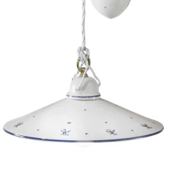 Lampada a Sospensione Saliscendi in Ceramica Decorata 2 Misure - Asti