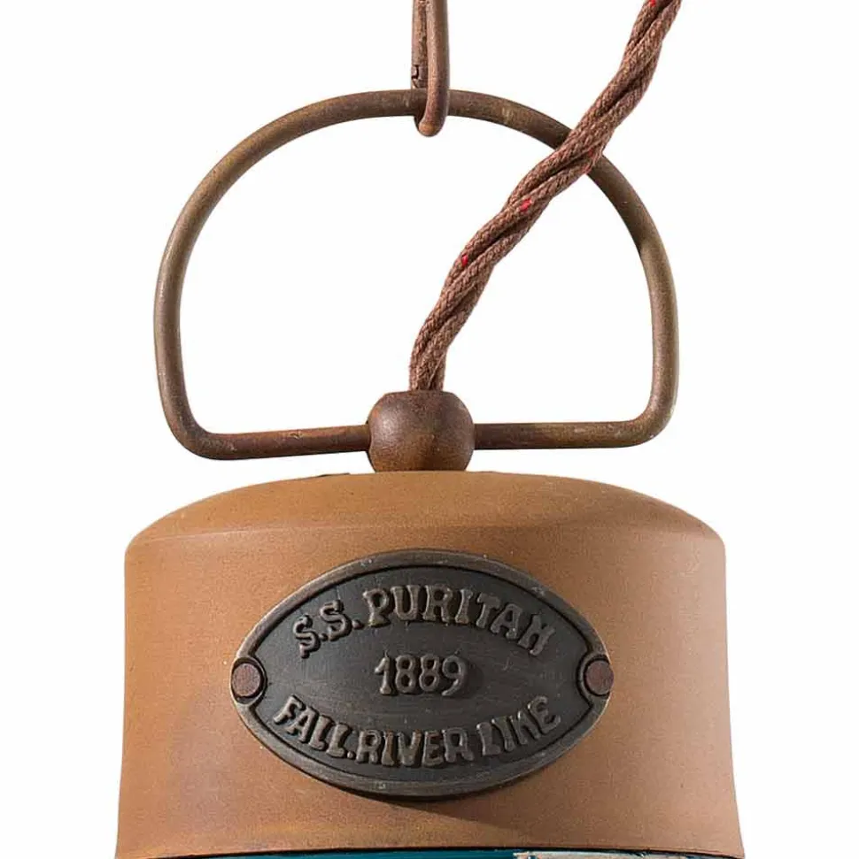 Lampada a sospensione stile industriale ceramica e ferro Stephanie