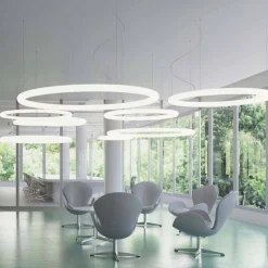 Lampada a Sospensione Tonda a LED in Polietilene Made in Italy - Slide Giotto